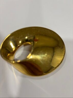 Sculptural Gold Tone Statement Ring